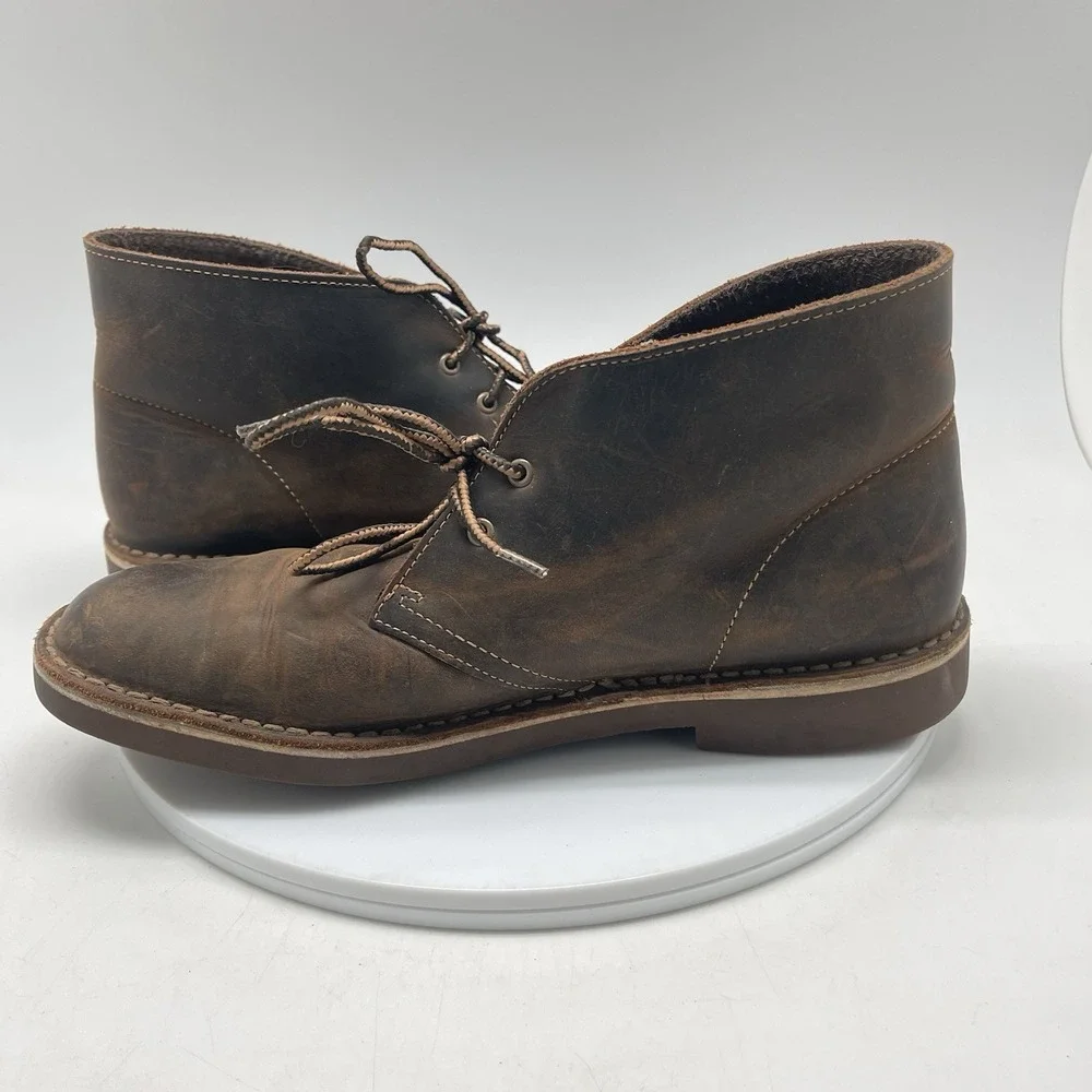 Clarks Bushacre Boots Mens 8.5 M Brown Casual‎ Chukka Preppy Ankle Shoes 15522